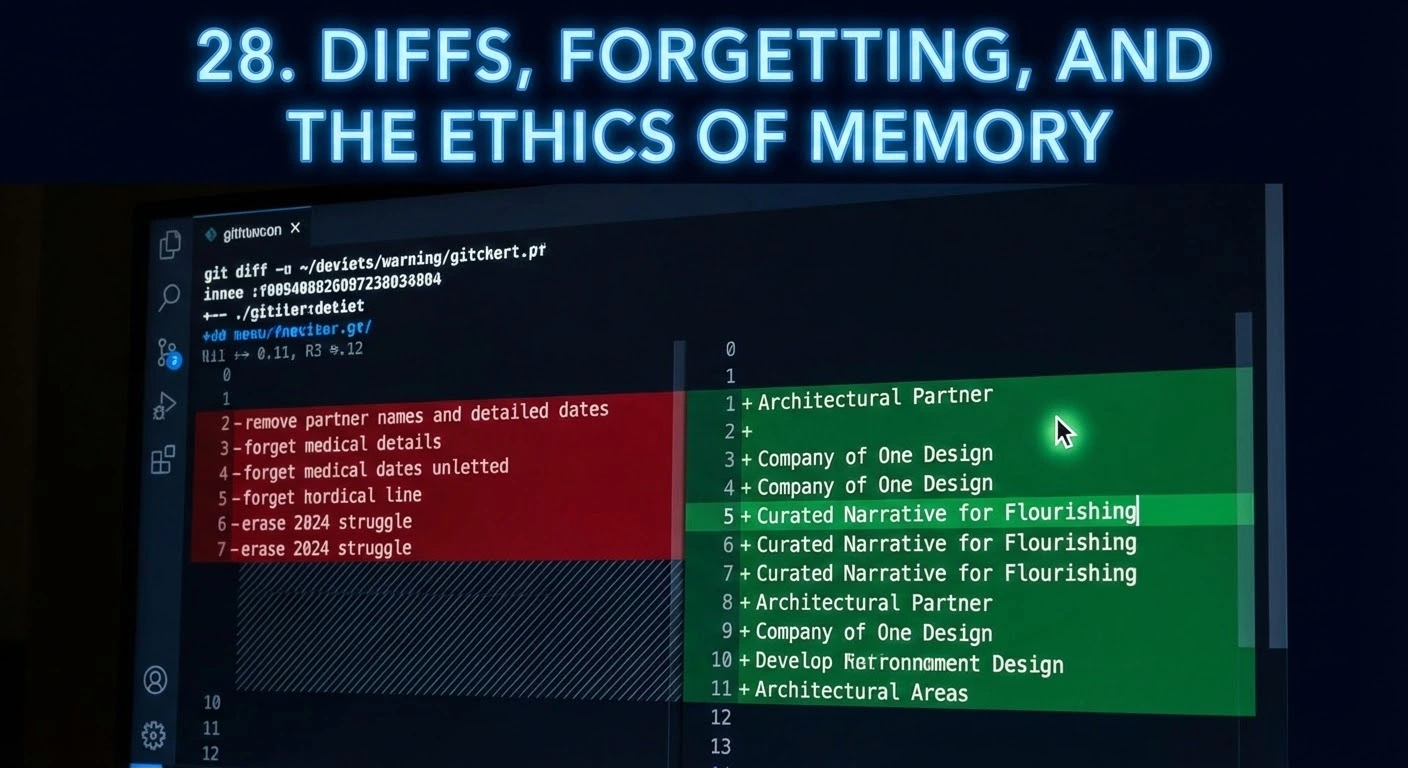 Diffs Forgetting and Ethics of Memory